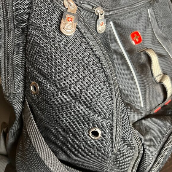 Wenger SwissGear Laptop‎ Backpack Black Travel School Bag Padded Computer NiSC - Picture 9 of 13